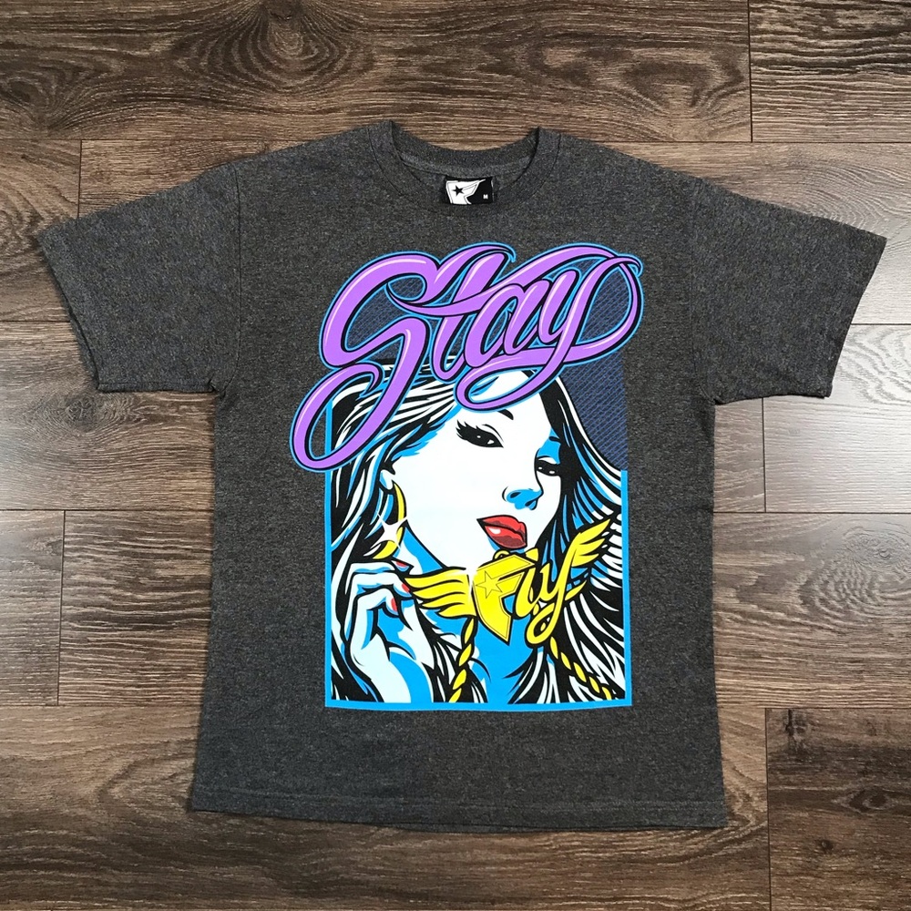 Famous Stars & Straps Men’s Vintage 2000’s Y2K Travis Barker Gray Slay T-Shirt M